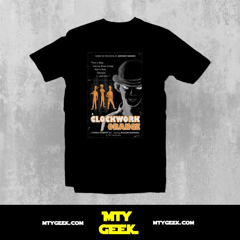 Playera Naranja Mecanica 4 A Clockwork Orange Retro Vintage