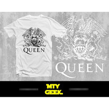 Load image into Gallery viewer, Playera Queen Mod. Logo Freddie Mercury Retro Vintage Unisex

